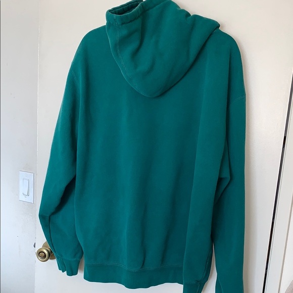 Unisex Gently Loved Obey Green Hoodie with Yellow Bird Embroidery Love Movement - Picture 7 of 10